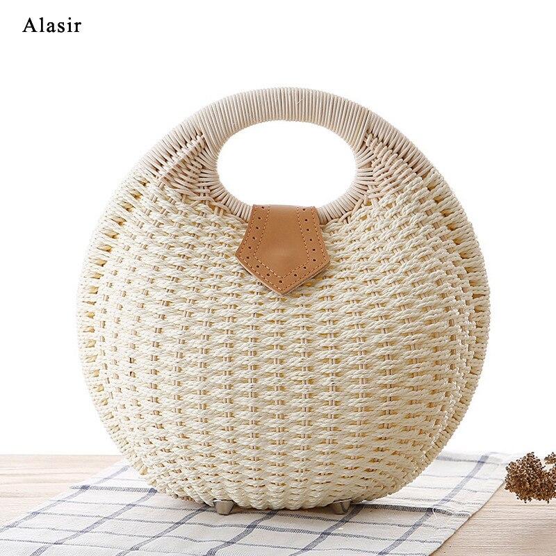 Round Straw Clutch-bag - Lionbebe-baby