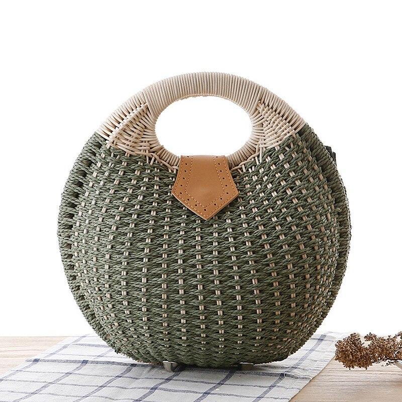 Round Straw Clutch-bag - Lionbebe-baby